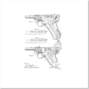 Gun Design Vintage Patent Hand Drawing Posters and Art